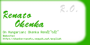 renato okenka business card